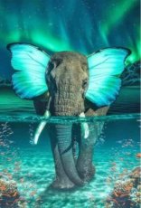 Daimond Painting 40x30cm - Olifant