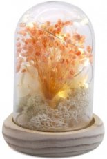 Glass Stolp with LED 12,5x9cm