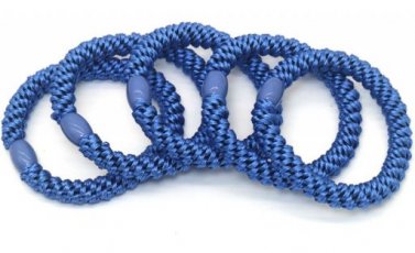 Hair Elastics 5pcs Blue