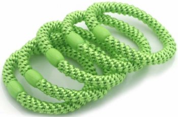 Hair Elastics 5pcs Green