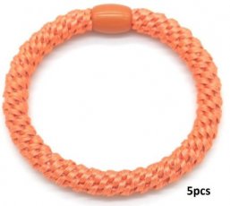 Hair Elastics 5pcs Orange
